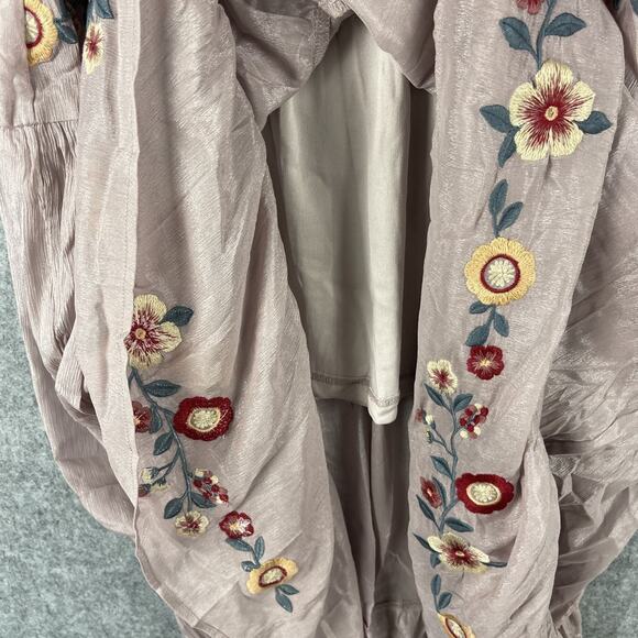 Savanna Jane Tiered Maxi Dress Womens Medium Floral Embroidery Peasant Boho NEW - Picture 5 of 16